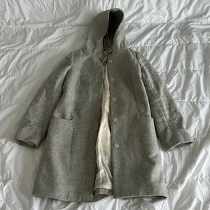 Grey Babaton Aritzia Pearce 3/4 Jacket with Hood